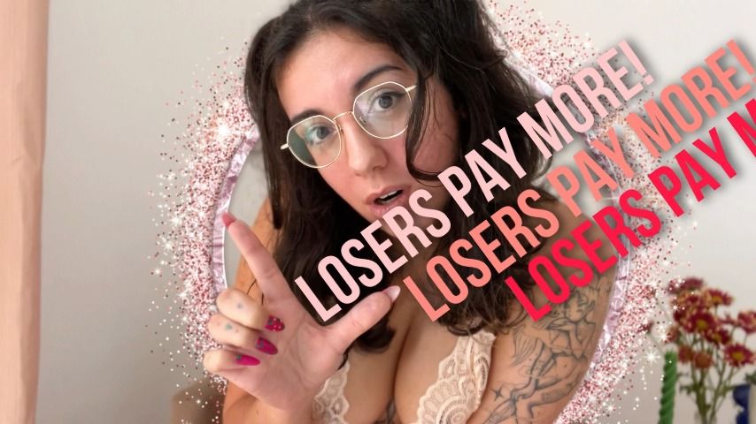Poster for Manyvids Star - Losers Pay More - Goddessdri - Laughing, Brat Girls, Humiliation (Смех)