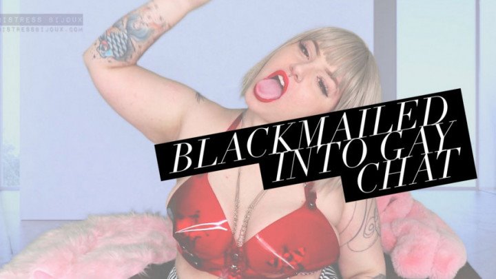 Poster for Mistressbijoux - Mistressbijoux Blackmailed Into Gay Chat - Manyvids Model - Blackmail Fantasy, Femdom Pov, Humiliation (Унижение)