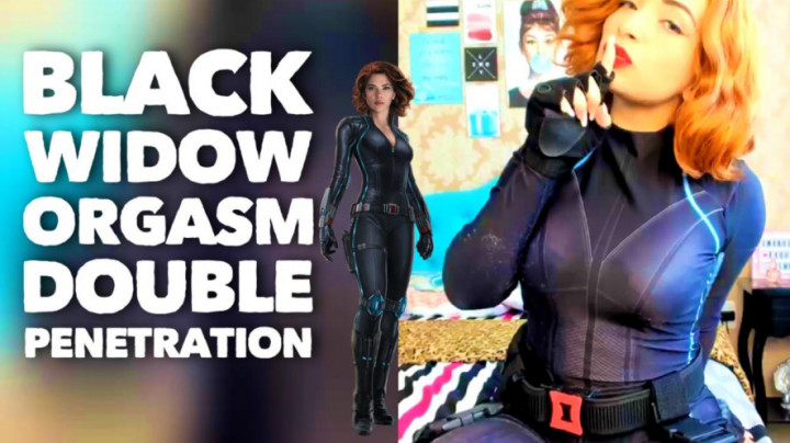 Poster for Manyvids Model - Black Widow  Cumming Hard With Dp - January 22, 2020 - Emanuelly Raquel - Double Penetration, Superheroines (Эмануэли Ракель Супергероини)