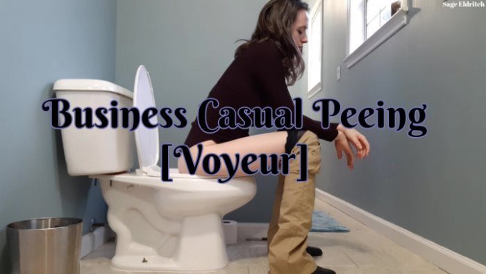 Poster for Sage Eldritch - Business Casual Peeing [Voyeur - Clips4Sale Model - Pantyhose, Voyeur, Pantyfetish (Мудрец Элдрич Вуайер)