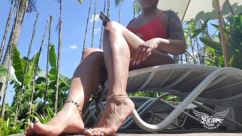 Poster for Poolside Foot Fetish - Clips4Sale Creator - Queen Rican - Barefoot-Soles Fetish, Foot Fetish (Королева Рикана Фут-Фетиш)