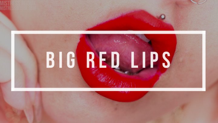 Poster for Mistressbijoux - Mistressbijoux Big Red Lips - Manyvids Girl - Lipstick, Lipstick Fetish, Tongue Fetish (Фетиш Помады)