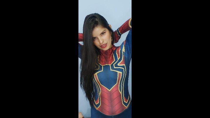 Poster for Manyvids Star - Tatits - Spiderwoman In Action - November 18, 2020 - Masturbation, Brunette (Татиц Брюнетка)