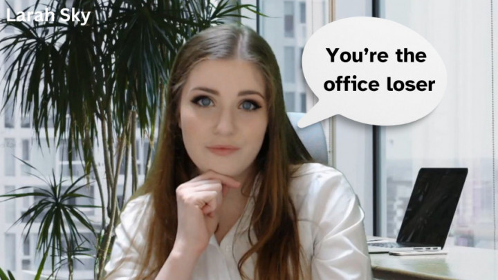 Poster for Manyvids Star - Larah_Sky - Mean Boss Humiliates You During A Meeting - Office Domination, Brat Girls, Femdom Pov (Офисное Господство)