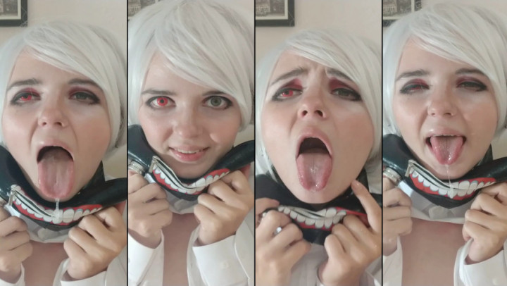 Poster for Lil Cosplay Slut - Manyvids Model - Tokyo Ghoul Cosplay - Ahegaoface - Jul 19, 2020 - Anime, Spit Fetish, Ahegao (Лил Косплей Шлюха Фетиш Слюны)