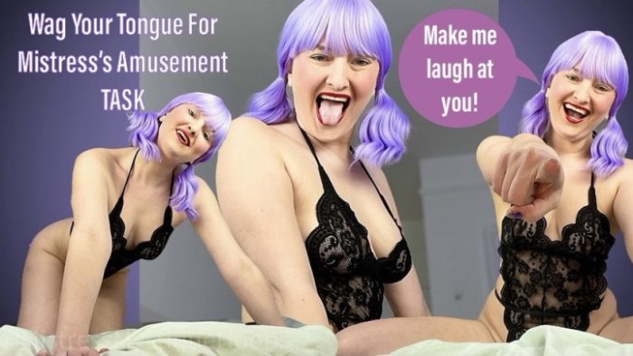 Poster for Clips4Sale Star - Mistressmystique - Wag Your Tongue For Mistresses Amusement Task - Femdom - Humiliationtask, Submissivetask, Femaledomination (Задача Унижения)