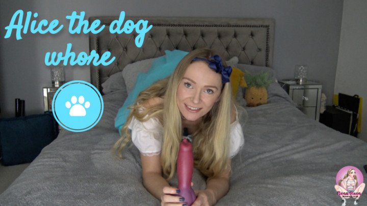 Poster for Manyvids Girl - Alice The Dog Whore - December 12, 2019 - Brea Rose - Cosplay, Bad Dragon (Розовое Поле Косплей)