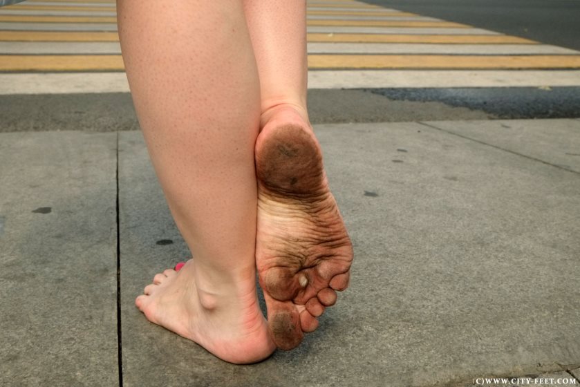 Poster for City Feet - Anna - A Girl In A Summer Dress. Part 3. - Barefoot In City, Closeups (Городские Ноги Крупные Планы)