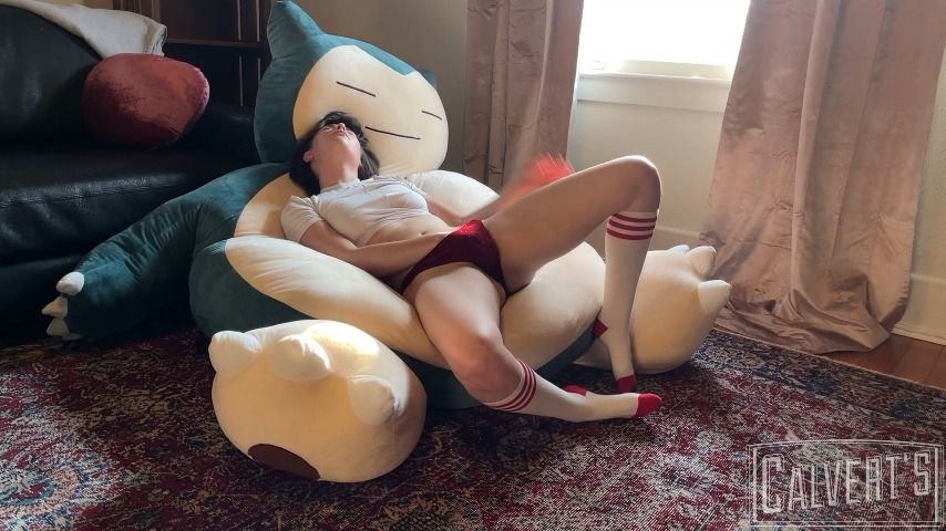 Poster for Manyvids Model - Casey Calvert - Snorlax Humping Solo - Solofemale, Pokemon, Voyeur (Кейси Калверт Вуайер)