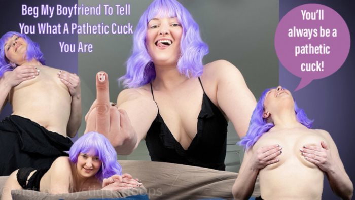 Poster for Beg My Boyfriend To Tell You What A Pathetic Cuck You Are - Mistressmystique - Clips4Sale Production - Cuckoldhumiliation, Femdom (Фемдом)