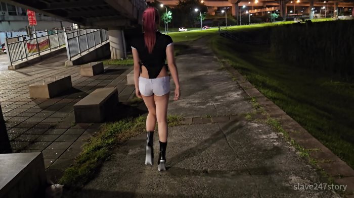 Poster for Clips4Sale Creator - Slave247Story - Young Ponygirl Practicing Walking Outdoors - Fetish, Work Humiliation (Фетиш)