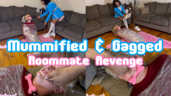 Poster for Clips4Sale Shop - Serialprincess666 - Mummified And Gagged Roommate Revenge - Gagtalk, Footsmother, Wrapped