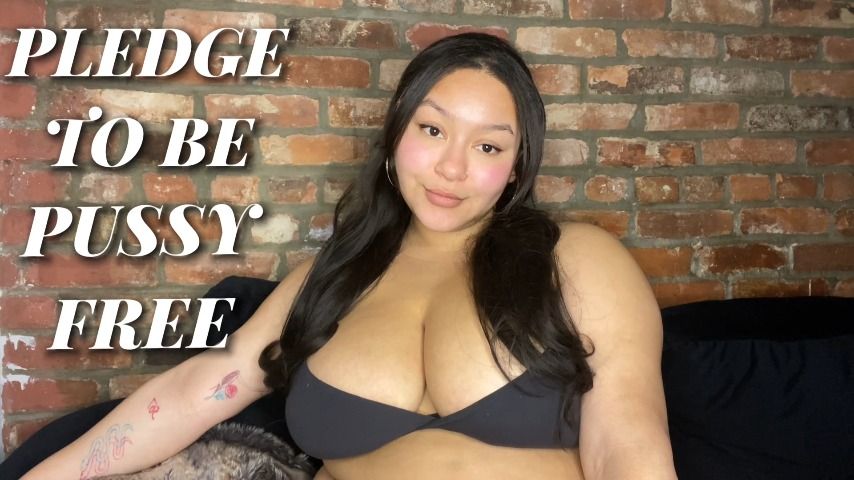 Poster for Pledge To Be Pussy Free - Mar 22, 2023 - Manyvids Model - Queenvixoxo - Femdom Pov, Tease & Denial (Фемдом Pov)