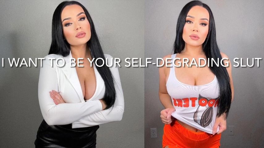 Poster for I Want To Be Your Self-Degrading Slut - Manyvids Model - Mia Jocelyn - Striptease, Submissive Sluts (Миа Джослин Стриптиз)