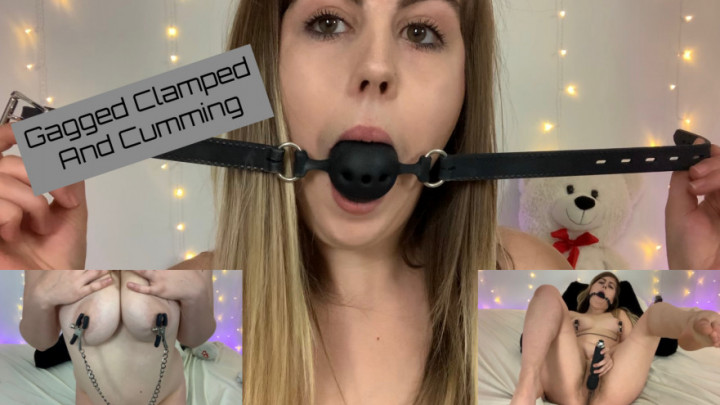 Poster for Beccabrooks - Gagged Clammped And Cumming - March 07, 2020 - Manyvids Model - Nipple Play, Close-Ups, Ballgagged (С Шаровой Опорой)