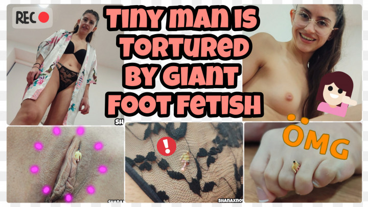 Poster for Tiny Man Is Punished Female Domination Giant Foot Fetish - Manyvids Girl - Shanaxnow - Giantess, Giants, Feet (Шанакснов Великанша)