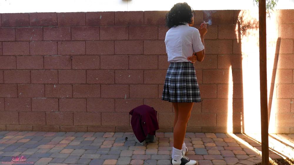 Poster for Cupcake Sinclair - Smoking Schoolgirl: Outdoors Candid Classic Smoking In 4K - Clips4Sale Model - School Uniform, Smoking (Кекс Синклер Школьная Форма)