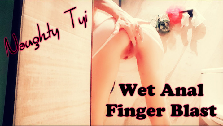 Poster for Wet Anal Finger Blast - Manyvids Model - Stormi Winters - Tattoos, Shower, Finger Fucking (Сторми Уинтерс Душ)