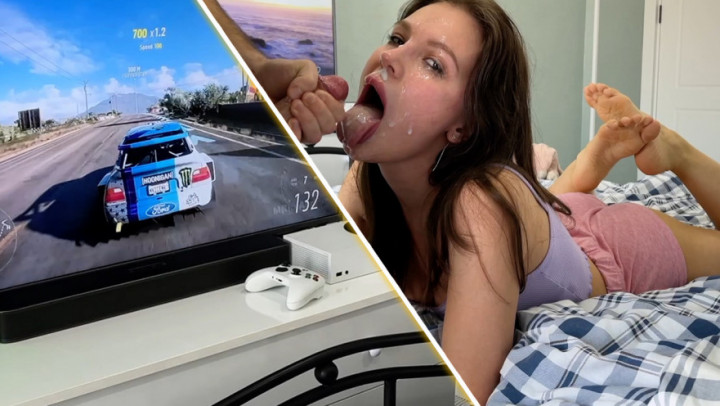 Poster for Manyvids Star - Immaybee - My Stepbrother Wouldn'T Let Me Play Again And Fucked Me - Swallowing / Drooling, Blowjob, Drool (Минет)