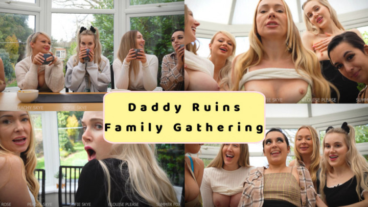 Poster for Daddy Ruins Family Gathering - Peachyskye - Manyvids Star - Family, Sisters (Семья)