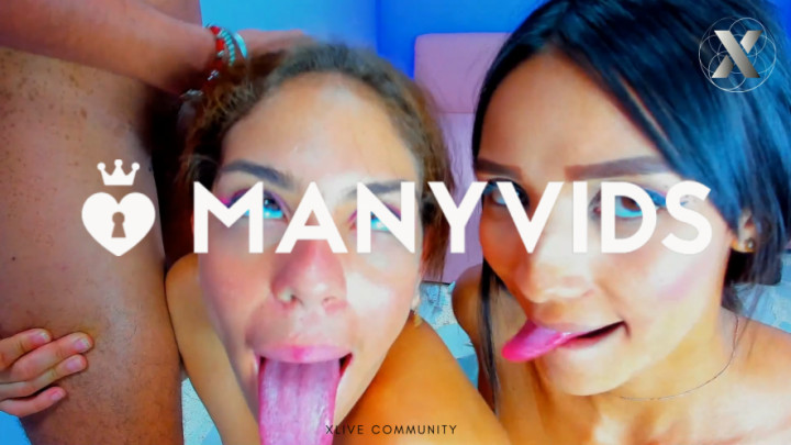 Poster for Omg! Little Sisters Share Boyfriendscock - Manyvids Model - Xlivestudio - Kissing, Threesome, Latina (Латина)