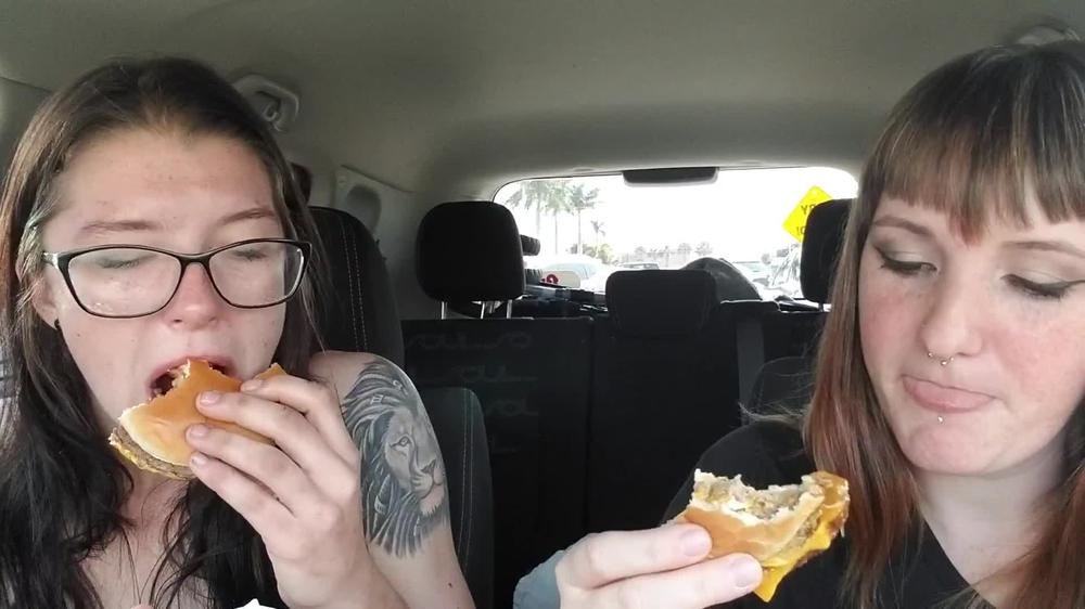 Poster for Mcdonald S Mukbang Stuffing Our Mouths - Manyvids Girl - Miss Ellie - Kink, Food Stuffing, Facestuffing / Overeating (Мисс Элли Пищевая Начинка)