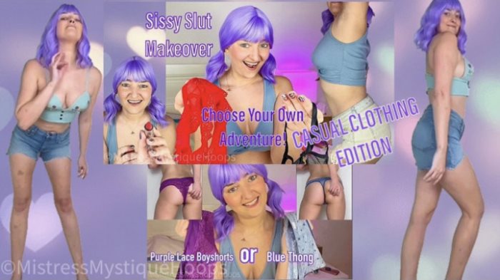 Poster for Clips4Sale Creator - Mistressmystique - Sissy Slut Makeover Game: Casual Clothing Edition - Sissytraining, Femdompov, Sissysluts