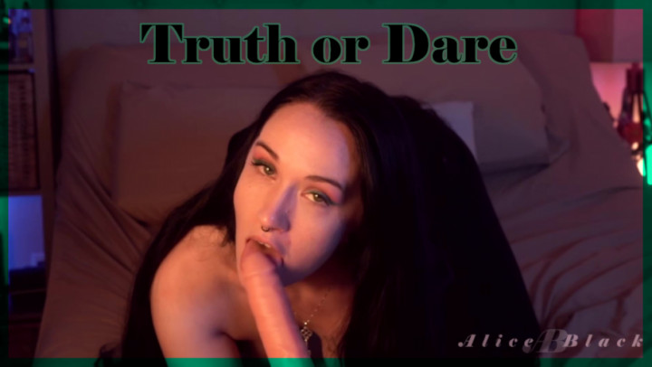 Poster for Manyvids Star - Truth Or Dare - Apr 6, 2023 - Aliceblack - Blow Jobs, Games, Pov (Минет)