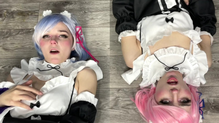 Poster for Ram And Rem - Beautiful Agony | Re:Zero - Apr 27, 2022 - Lil Cosplay Slut - Manyvids Star - Orgasms, Masturbation (Лил Косплей Шлюха Мастурбация)