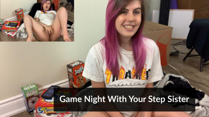 Poster for Game Night With Your Step Sister - July 11, 2019 - Manyvids Girl - Beccabrooks - Masturbation, Cum Countdown, Taboo (Мастурбация)