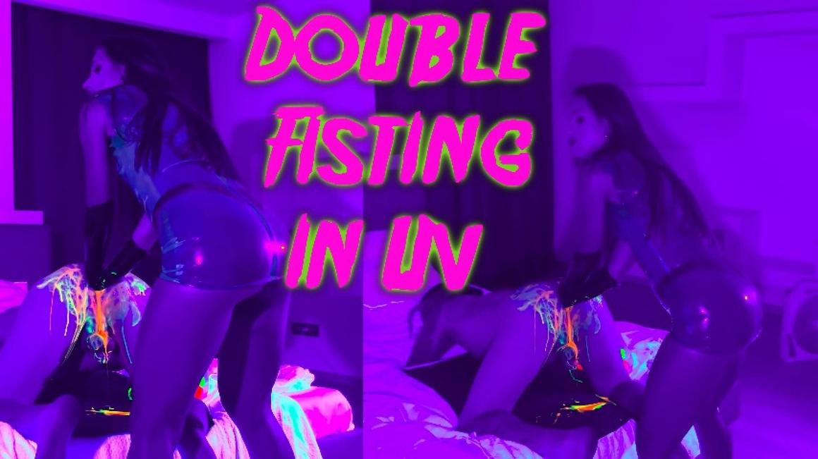 Poster for Manyvids Model - Double Hard Fisting In Latex And Uv 4K - Ladyannabelle666 - Gloves, Liquid Latex, Fisting (Фистинг)