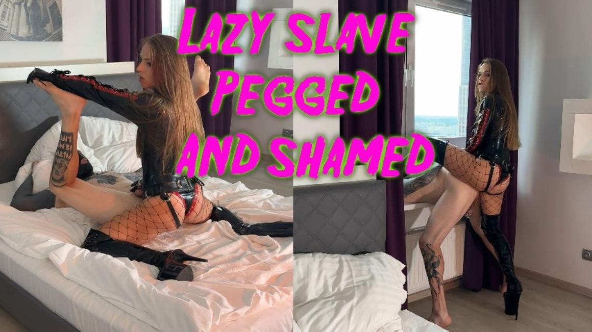 Poster for Manyvids Model - Ladyannabelle666 - Slut Pegged Hard By Latex Goddess - Femdom Sex, Dildo Sucking, Anal (Анал)