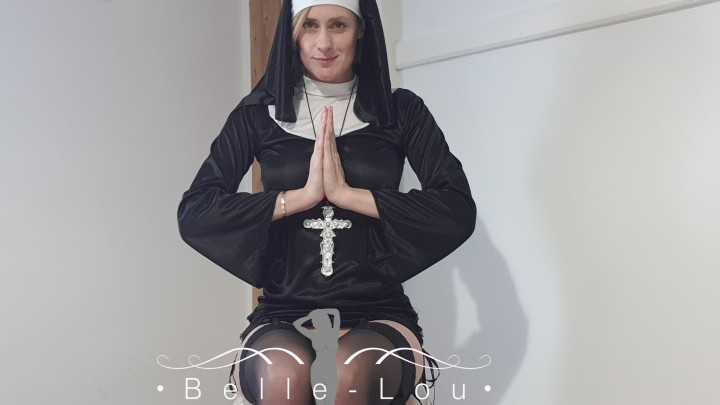 Poster for Nun Gets Punished For Sinning - December 22, 2019 - Bellelou - Manyvids Star - Fantasy, Dildo Fucking, Spanking (Фэнтези)