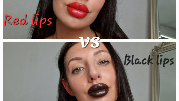 Poster for Red Lips Vs Black Lips - Tattooed Temptress - Manyvids Girl - Spitting, Femdom, Lip Fetish (Татуированная Соблазнительница Фемдом)