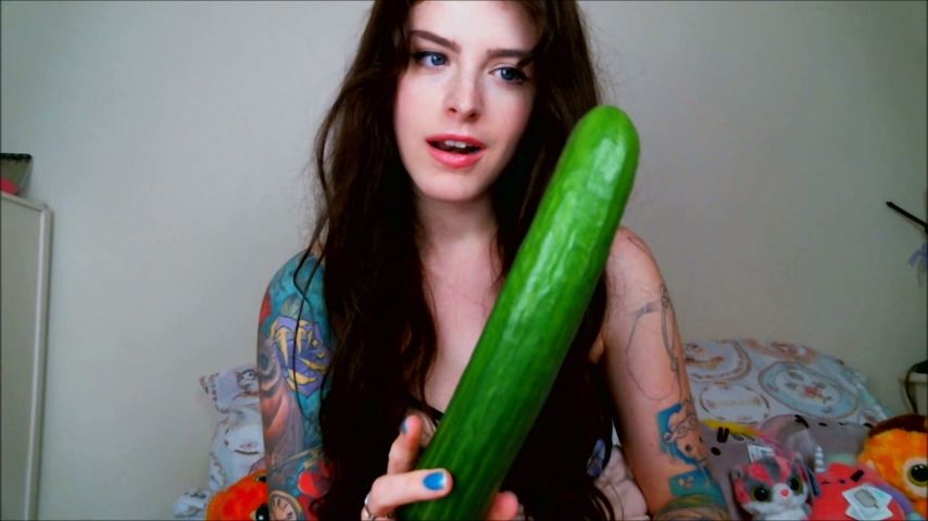 Poster for Manyvids Star - Molly Darling - Horny Vegan Fucks Her Veggies - Cucumber - Solo Female, Food Stuffing (Молли Дарлинг Пищевая Начинка)