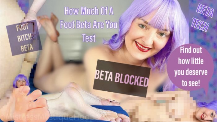 Poster for How Much Of A Foot Beta Are You Test - Clips4Sale Shop - Mistressmystique - Femaledomination, Beta, Footfetish (Бета)