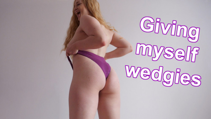 Poster for Giving Myself Wedgies - Manyvids Girl - Sarah Calanthe - Laughing, Big Ass, Curvy (Сара Калантэ Большая Задница)