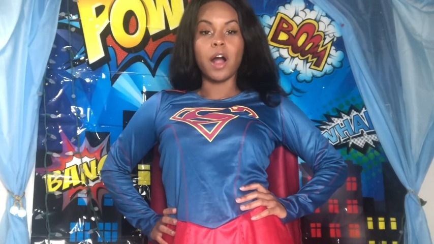 Poster for Manyvids Model - Sweetbabyvixxi - Supergirl Catches The Gusher Vid Comp - Cum In Mouth, Superheroines (Кончить В Рот)