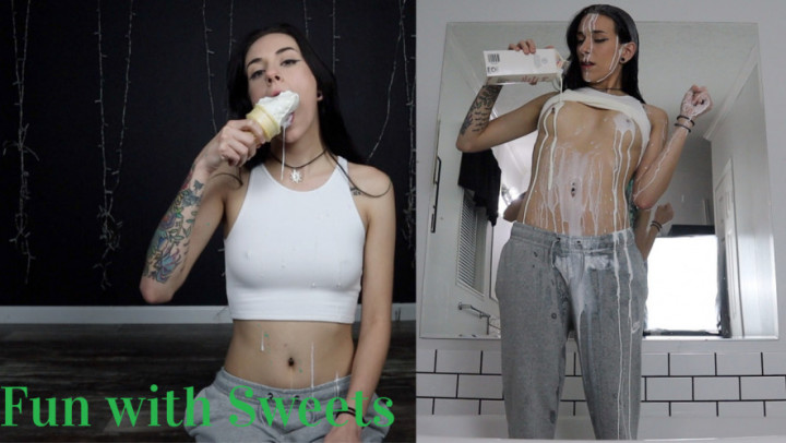 Poster for Fun With Icecream - Apr 1, 2021 - Manyvids Star - Liz Raw - Food Porn, Wet Look (Лиз Роу Влажный Взгляд)