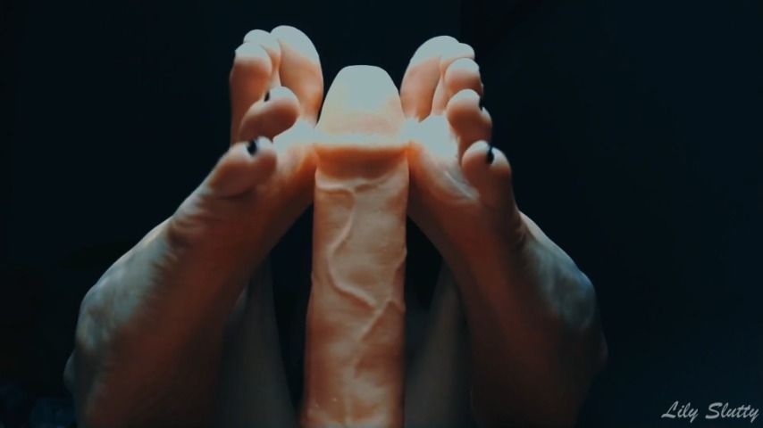 Poster for Perfect Dildo Footjob - Manyvids Girl - Lily_Slutty - Foot Fetish, Footjobs, Pov