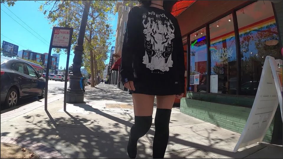 Poster for Shy Goth - Shy Goth Sweater Bottomless Walk Part 1 - Manyvids Star - Siterp, Public Nudity, Natural Breasts (Застенчивый Гот Натуральная Грудь)