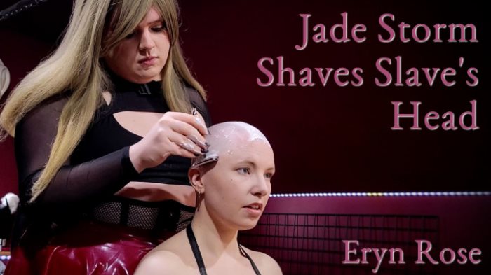 Poster for Eryn Rose - Clips4Sale Star - Jade Storm Shaves Slave'S Head - Eyebrowshaving, Headshaving, Shavedheads (Эрин Роуз Бритоголовые)
