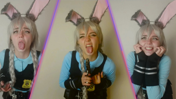 Poster for Manyvids Star - Lil Cosplay Slut - Zootopia - Judy Hopps Ahegao Face - Nov 28, 2020 - Costume, Ahegao, Cosplay (Лил Косплей Шлюха Ахегао)