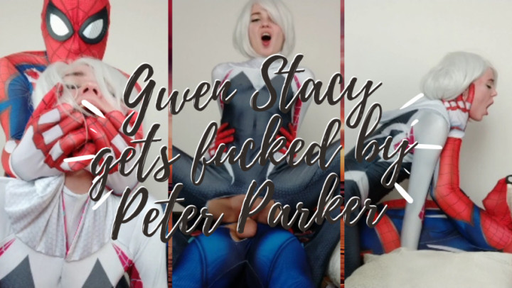 Poster for Manyvids Star - Lil Cosplay Slut - Gwen Stacy Gets Fucked By Peter Parker - Oct 19, 2020 - Doggystyle, Cowgirl (Лил Косплей Шлюха Ковбойка)