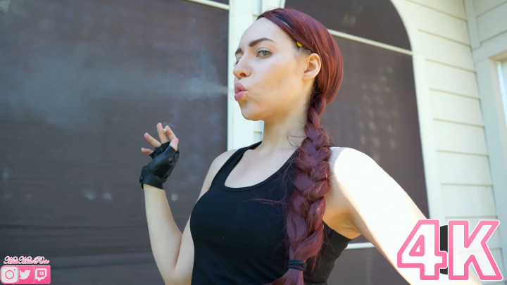 Poster for Manyvids Model - Missmilarose - Lara Croft'S Smoking Joi - Solo Female, Glove Fetish, Smoking (Курение)