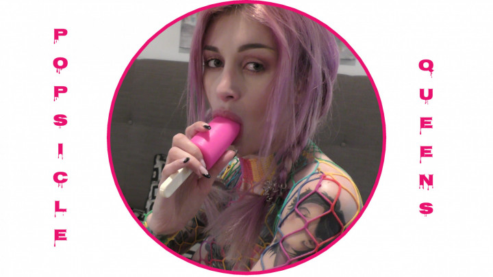 Poster for Popsicle Queens - Manyvids Model - Flame Jade Rainbow Fishnet Dildo Fuck - November 04, 2019 - Tattoos, Amateur (Королевы Мороженого Татуировки)