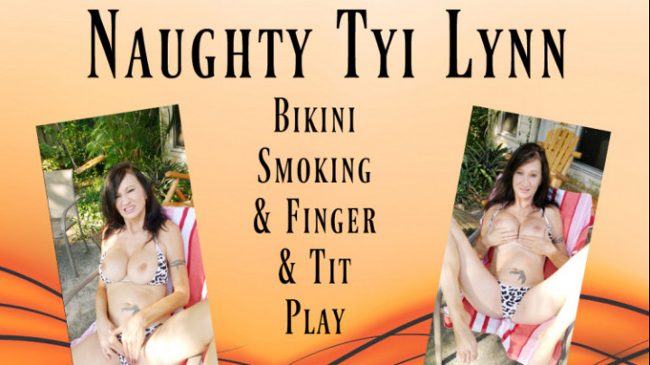 Poster for Bikini Smoking & Finger & Tit Play - Manyvids Model - Stormi Winters - Outdoors, Bikini (Сторми Уинтерс Бикини)