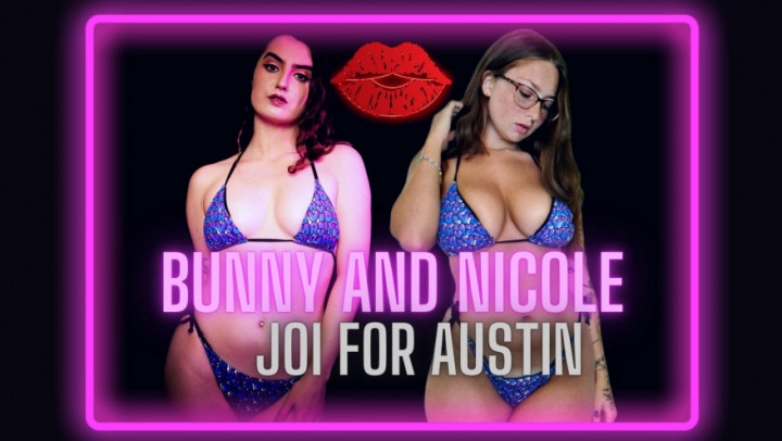 Poster for Bunny And Nicole: Joi For Austin - August 18, 2023 - Littlebunnyb - Manyvids Star - Girl Girl, Lace/Lingerie, Jerk Off Instruction (Кружево/Линейка)