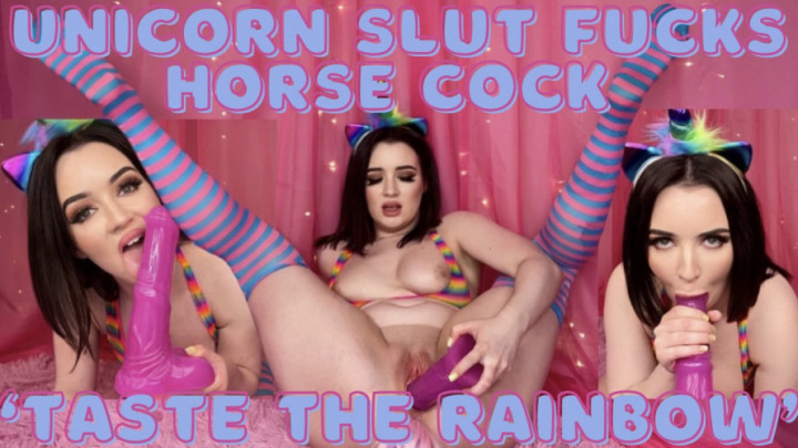 Poster for Manyvids Girl - Unicorn Slut Fucks Horse Cock Dildo - Lana Harding - Spit Fetish, Butt Plug, Pussy Stretching (Лана Хардинг Фетиш Слюны)