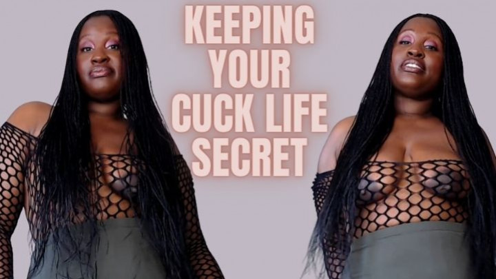 Poster for Unfriendlyblckhottie - Manyvids Girl - Keeping Your Cuck Life Secret - Blackmail Fantasy, Big Tits, Fishnet (Шантажистская Фантазия)